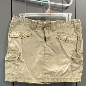 Khaki cargo skirt